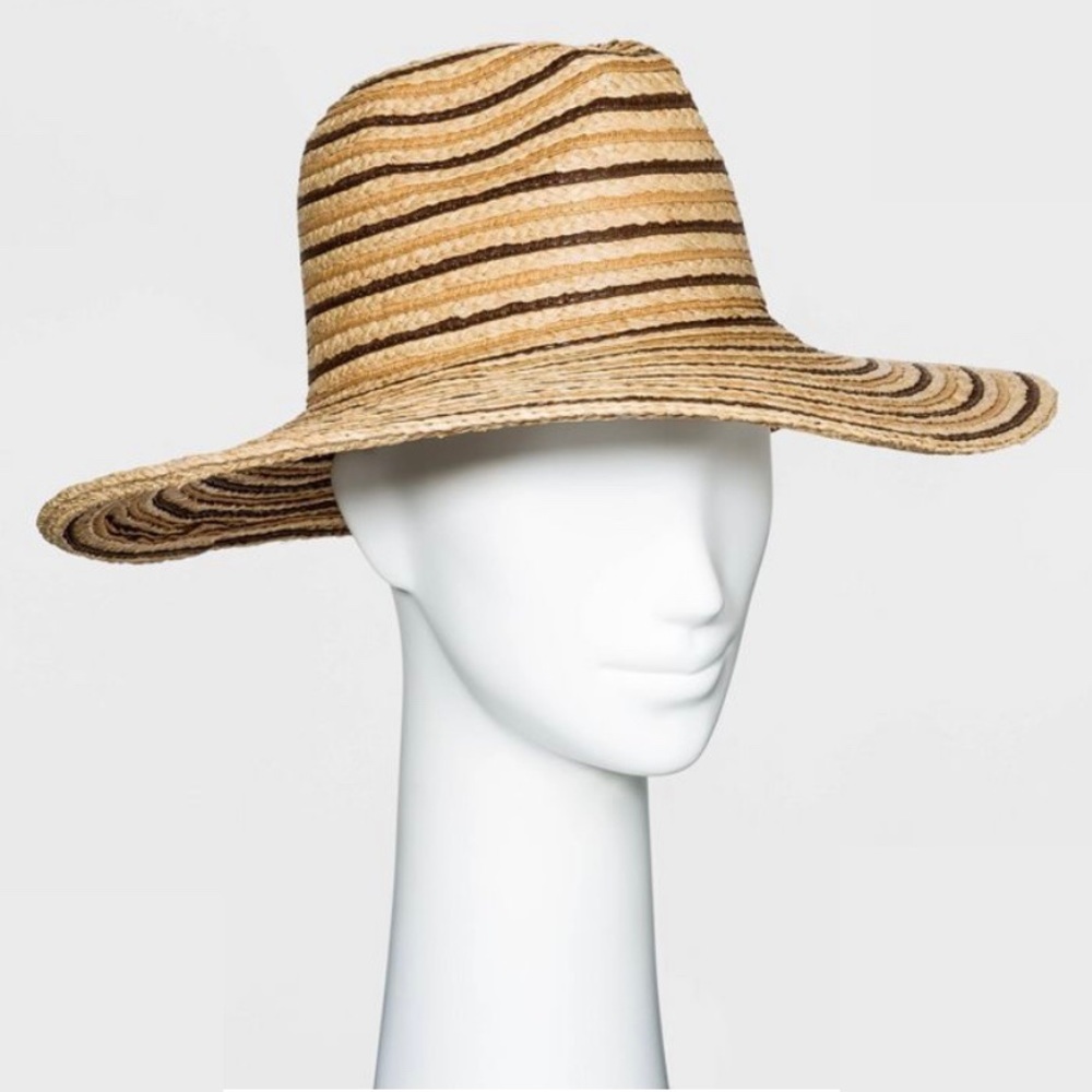 Universal Thread Women's Natural Brown Straw Panama Hat
